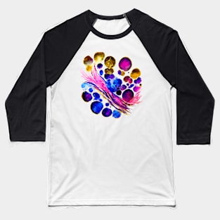 Abstract Gold splash Baseball T-Shirt